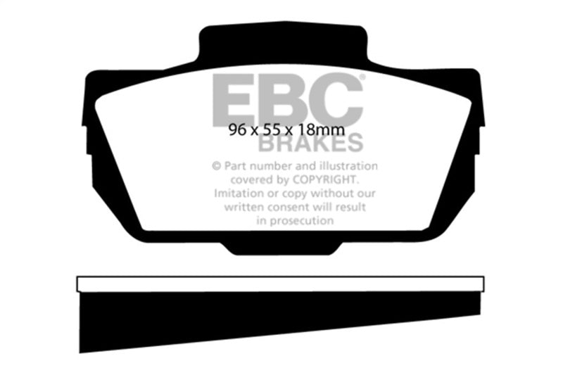 EBC 66-67 Saab Sonnet 0.8 Greenstuff Front Brake Pads - DP2149