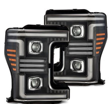 Load image into Gallery viewer, AlphaRex 17-19 Ford F-250/350/450/550  Super Duty PRO-Series Proj Headlights Black w/SeqSig &amp; DRL - 880321