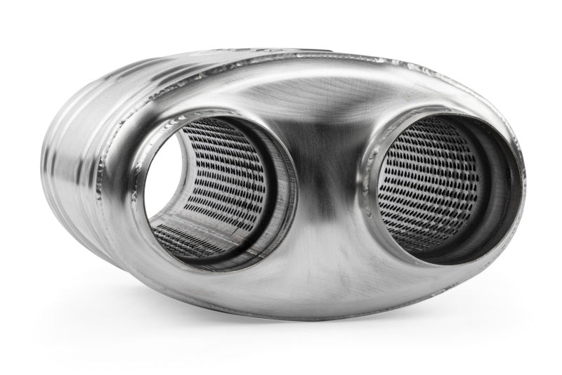 APR Premium Sound Absorption Muffler - Dual 70mm (2.75in) - Oval Body 217mm x 134mm x 210mm - MUH0011