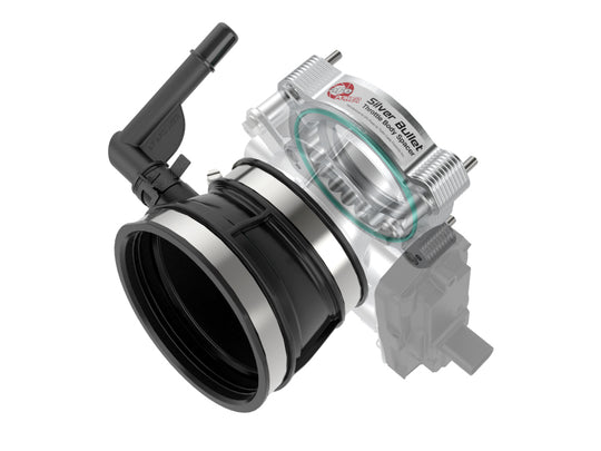 aFe 2020 Vette C8 Silver Bullet Aluminum Throttle Body Spacer Works w/ Factory Intake Only - Silver - 46-34017