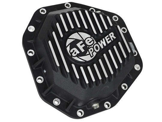 aFe Power Pro Ser Rear Diff Cover Black w/Mach Fins 2017 Ford Diesel Trucks V8-6.7L(td) Dana M275-14 - 46-70352