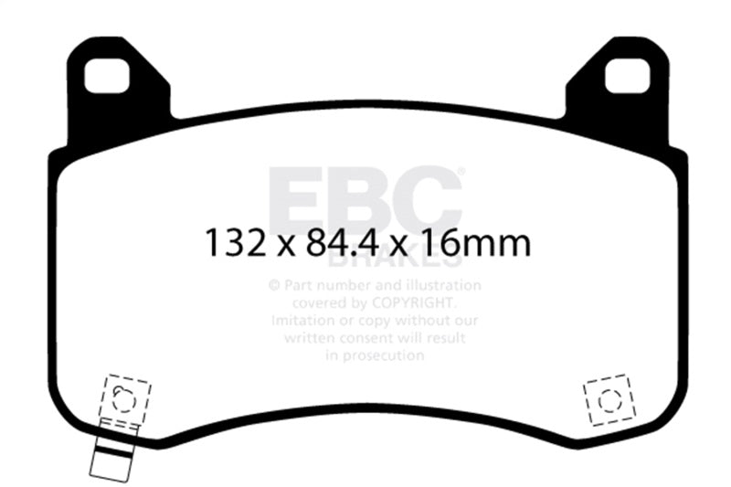 EBC 2020+ Tesla Model Y Yellowstuff Front Brake Pads - DP42418R