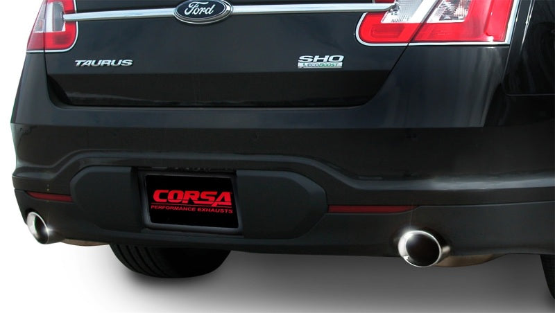 Corsa 2010-2019 Ford Taurus SHO 3.5L V6 Turbo Polished Sport Cat-Back Exhaust - 14315