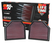 Load image into Gallery viewer, K&amp;N Replacement Air Filter for 11-14 BMW M5/M6 4.4L V8 / 2015 M4/M3 3.0L I6  (2 per box) - 33-2488