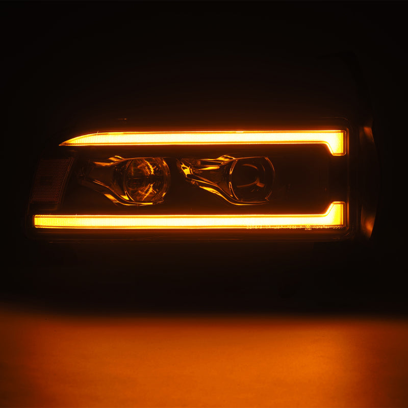 AlphaRex 94-01 RAM 1500 LUXX LED Proj Headlights Blk w/Activ Light/Seq Signal/SB DRL - 880353