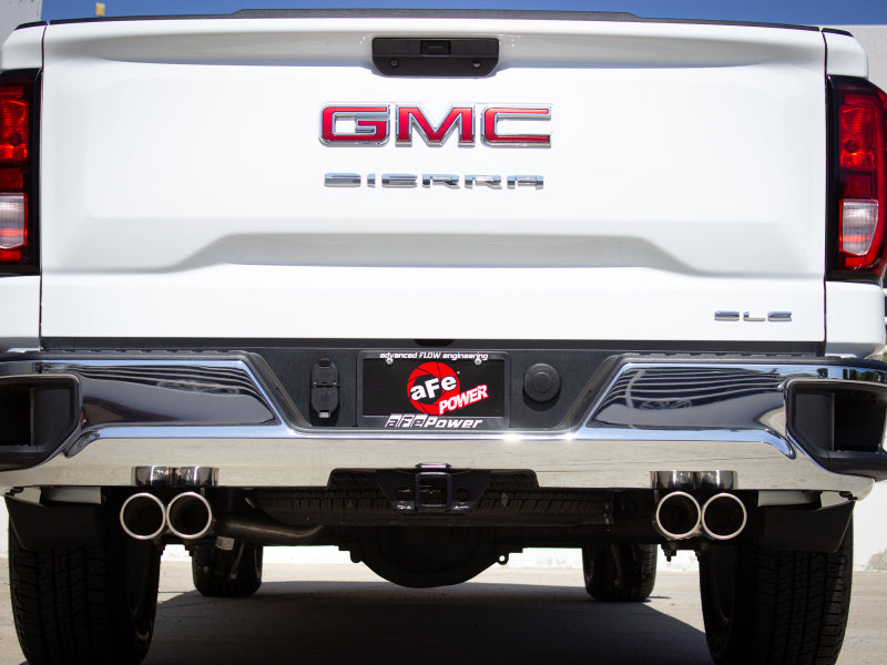 aFe Vulcan Series 3-2.5in 304SS Exh Cat-Back w/ Pol Tips 2019 GM Silverado/Sierra 1500 L4-2.7L (t) - 49-34110-P