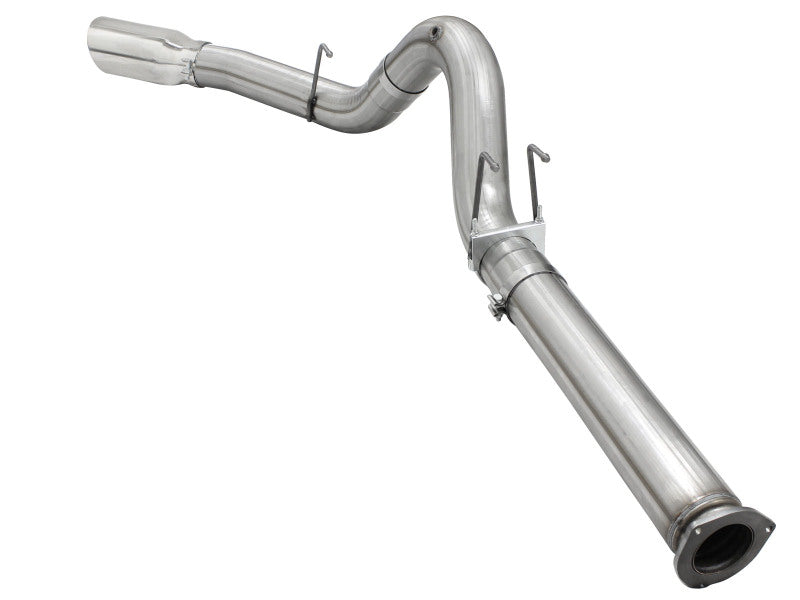 aFe Atlas Exhausts 5in DPF-Back Aluminized Steel Exhaust 2015 Ford Diesel V8 6.7L (td) Polished Tip - 49-03064-P