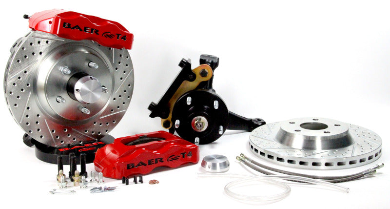 Baer Brakes 73-76 Buick Century STD Studs 13in Track4 Front SDZ Brake Kit - Comp Yellow - 4301397CY