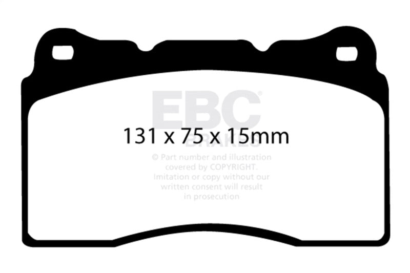 EBC Racing 2017+ Honda Civic Type-R (FK8) RP-X Front Brake Pads - DP81210RPX