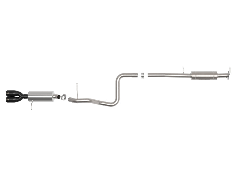 aFe Takeda Series 2 1/2in 304 SS Cat-Back 14-19 Ford Fiesta L4-1.6L (t) w/Black Tip - 49-33140-B