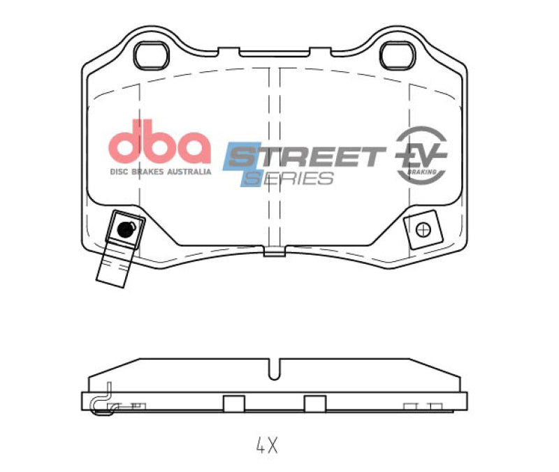 DBA 06-13 Dodge Charger SRT8 Rear SSEV Street Series Brake Pads - DB2260SSEV