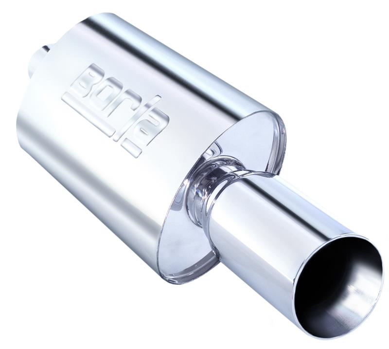 Borla Boomer Muffler Thumper Oval 2-1/4in In 4in Side Round Out - 40057
