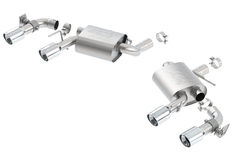 Borla 16 Chevy Camaro SS 6.2L w/ Dual NPP Atak Quad RD RL Tips Dual Exit Rear Section Exhaust - 11925