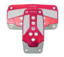 Load image into Gallery viewer, NRG Aluminum Sport Pedal A/T - Red w/Silver Carbon - PDL-450RD