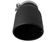 Load image into Gallery viewer, aFe MACHForce XP 5in 304 Stainless Steel Exhaust Tip 5 In x 7 Out x 12L in Bolt On Right - Black - 49T50702-B12