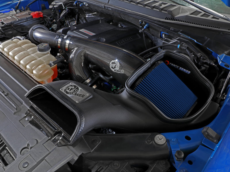 aFe 17-20 Ford F-150/Raptor Track Series Carbon Fiber Cold Air Intake System With Pro 5R Filters - 57-10010R