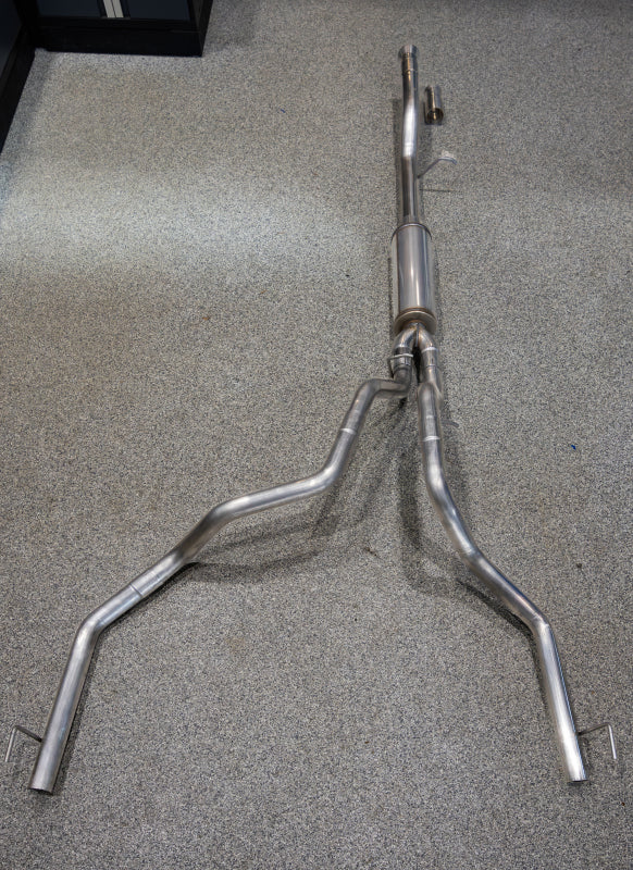 MBRP 21-24 Chevrolet Suburban XL 5.3L 3in Aluminized 2.5in Dual Split Carbon Fiber Cat-back - S5059AL
