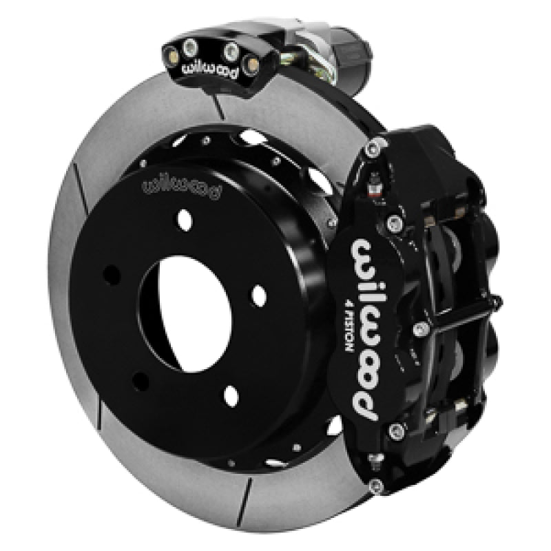 Wilwood 88-98 GM C1500 Superlite Rear Electronic Parking Brake Kit 14in Rotor 3.25in Offset - Blk - 140-18045