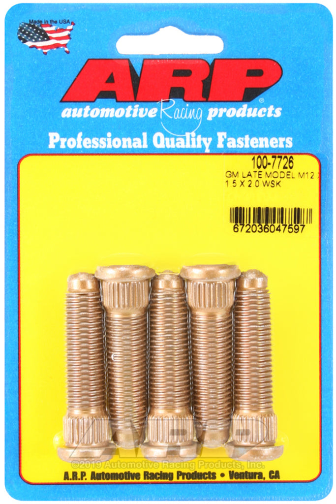ARP GM Late Model M12 X 1.5 X 2.0 Wheel Stud Kit - 100-7726