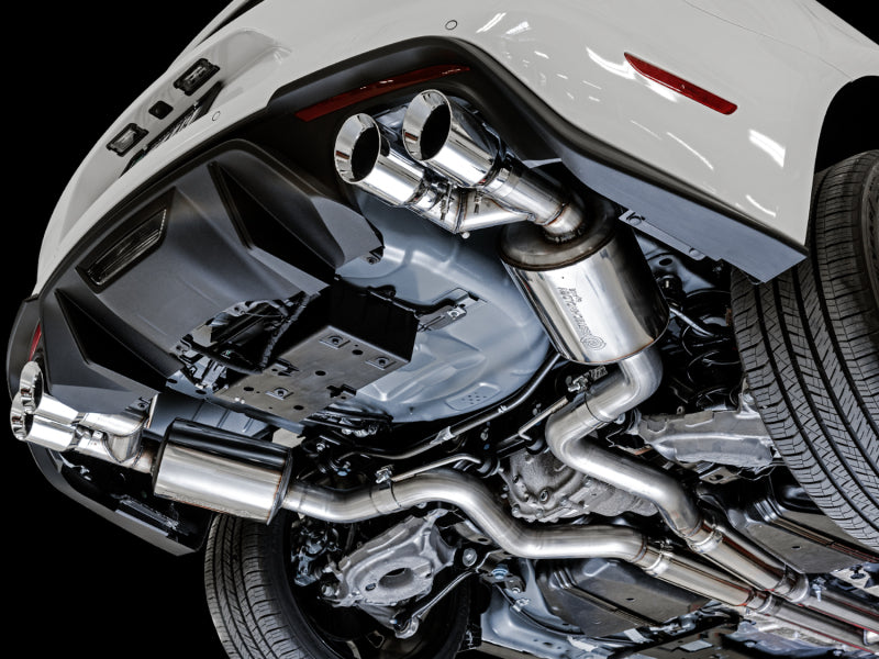 AWE Tuning 2018+ Ford Mustang GT (S550) Cat-Back Exhaust - Touring Edition (Quad Chrome Silver Tips) - 3015-42102