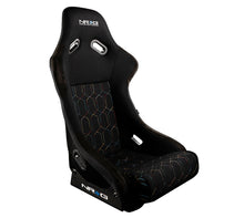 Load image into Gallery viewer, NRG FRP Bucket Seat (Black w/ Multi Color Geometric Pattern) - Large - FRP-300-MGEO-BK