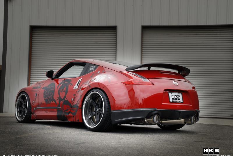 HKS 09-21 Nissan 370z Dual Hi-Power Ti. Tip Catback Exhaust (SUS304 NO COATING) - 32009-BN004