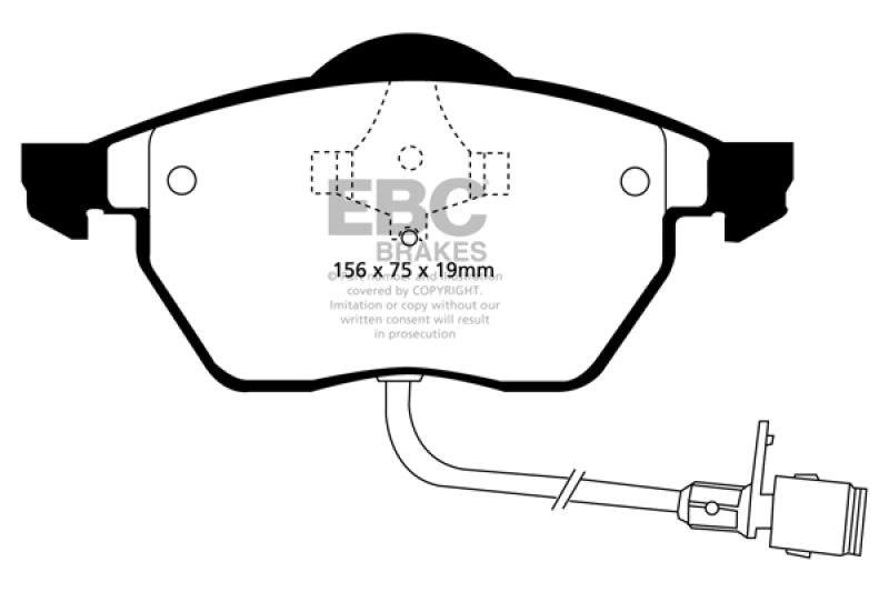 EBC 97-99 Audi A8 Quattro 4.2 (4 Pad Set) Greenstuff Front Brake Pads - DP2836