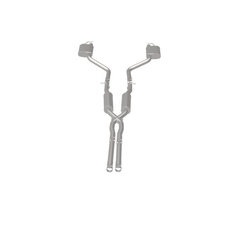 MagnaFlow Cat-Back SS 2.5in Dual Split Rear Exit (OEM Tips) 15-16 Dodge/Chrysler Charger/300 5.7L V8 - 19226