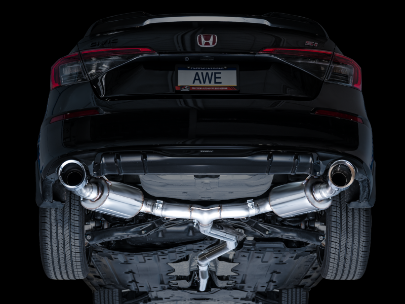 AWE Tuning 22+ Honda Civic Si/Acura Integra Touring Edition Catback Exhaust - Dual Chrome Silver Tip - 3015-32331