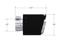 Load image into Gallery viewer, MBRP Universal Carbon Fiber Tip 2.5in ID / 4.5in OD Out / 6.5in Length Angle Cut Dual Wall - T5191CF