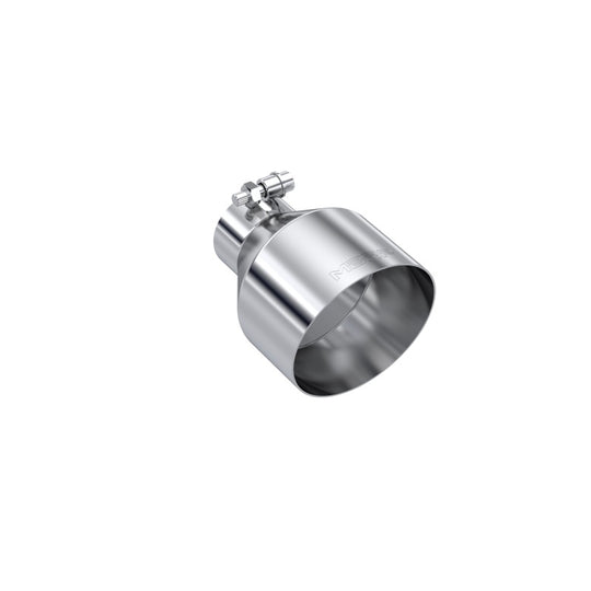MBRP Universal T304 Stainless Steel Tip 2.5in ID / 5in OD Out / 6.5in Length Angle Cut Single Wall - T5190