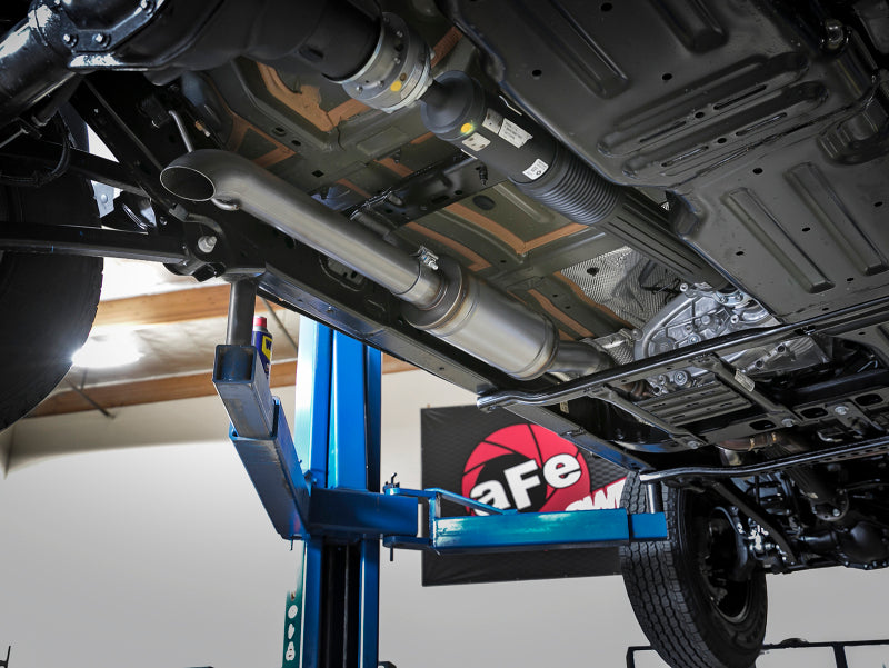 aFe Rock Duster 3in 409 SS Cat-Back Turn-Down Exhaust 2018+ Jeep Wrangler (JL) V6 3.6L - 49-48068