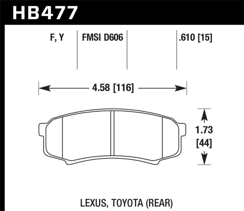Hawk LTS Street Brake Pads - HB477Y.610