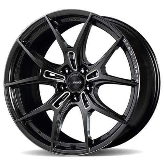 Gram Lights 57FXZ 18x9.5 +22 5x114.3 Super Dark Gunmetal and Machining Rim Edge DC Wheel - WGFJX12EH8