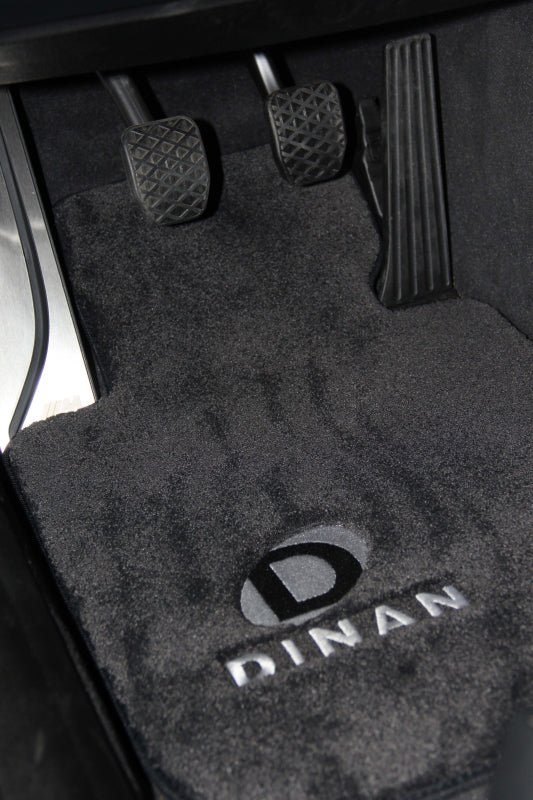 Dinan 11-17 BMW 535i GT F10 Signature Floor Mats Black w/ Silver Logo - Set of 4 - D701-DNBW1510-4C-BLK