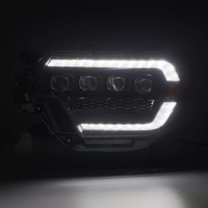 AlphaRex 12-15 Toyota Tacoma NOVA LED Proj Headlights Plank Alpha Blk w/Activ Light/Seq Signal/DRL - 880752