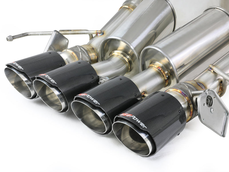 aFe MACH Force-Xp Axle-Back Exhaust System w/ Carbon Fiber Tips Chevrolet Corvette (C7) 14-19 6.2L - 49-34056-1C