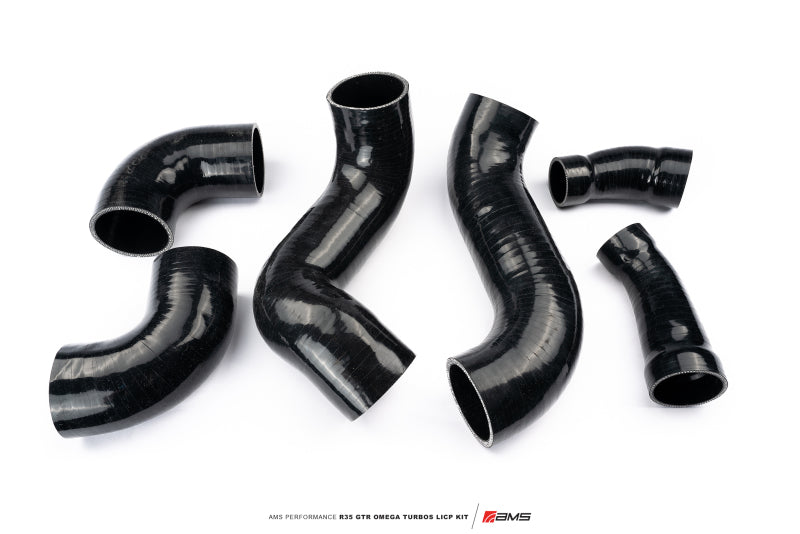 AMS Performance 2009+ Nissan R35 GTR Omega Turbo Kit 3in Lower Intercooler Pipes (Omega 9 & 14) - ALP.07.14.0020-1