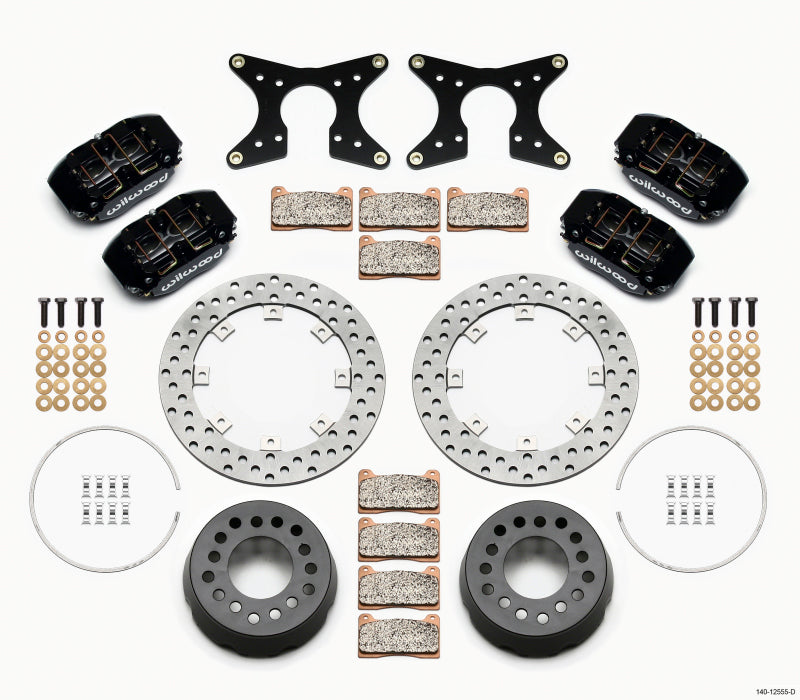 Wilwood Dynapro Lug Mount Dual Rear Dynamic Kit SA Drilled M-W/Lamb Ends 1/2in Studs - 140-12555-D