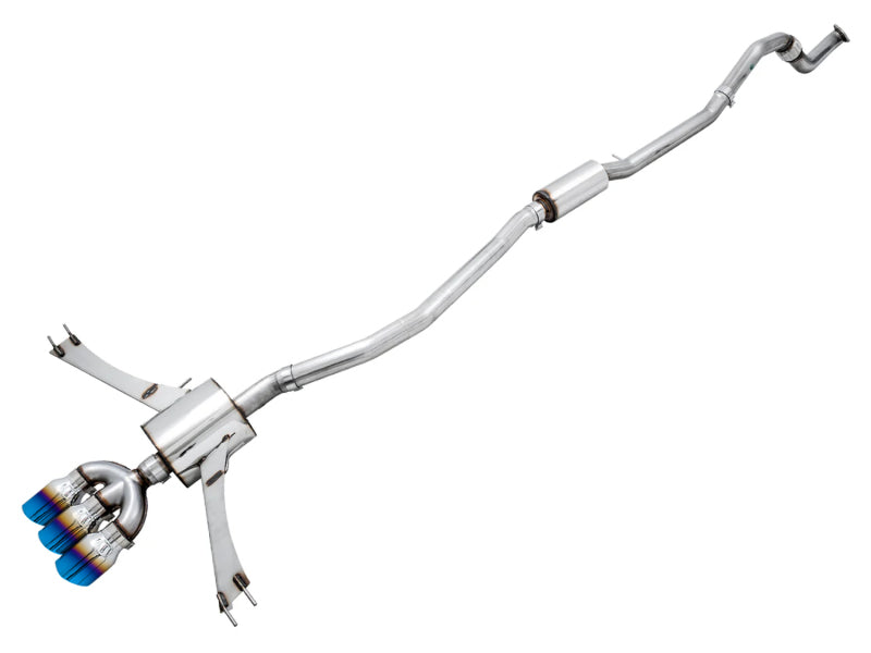 AWE 17-20 Honda Civic Si Touring Edition Triple Vapor Blue Exhaust w/ Front Pipe - 3015-59016