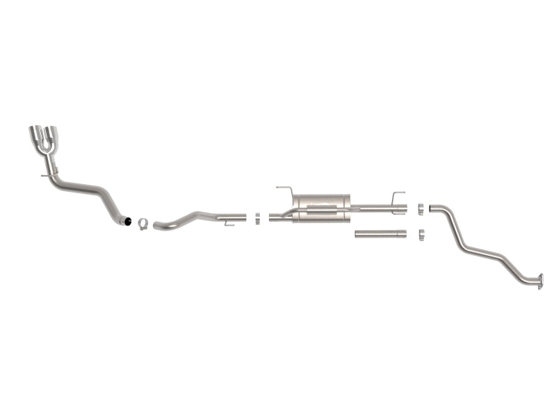 aFe 24-25 Toyota Tacoma L4-2.4L (t) Vulcan Series 2.5in to 3in Cat-Back w/ Polished Tip - 49-36078-P