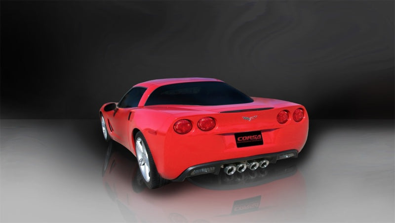 Corsa 2005-2007 Chevrolet Corvette C6 6.0L V8 Polished Xtreme Axle-Back Exhaust - 14469