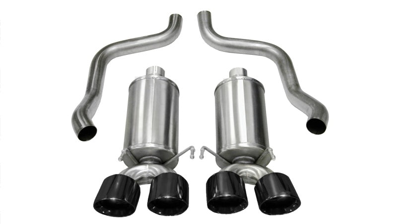 Corsa 2009-2013 Xtreme Axle-Back Exhaust w/Dual Black 3.5in Tips 09-13 Chevrolet Corvette C6 6.2L V8 - 14470BLK