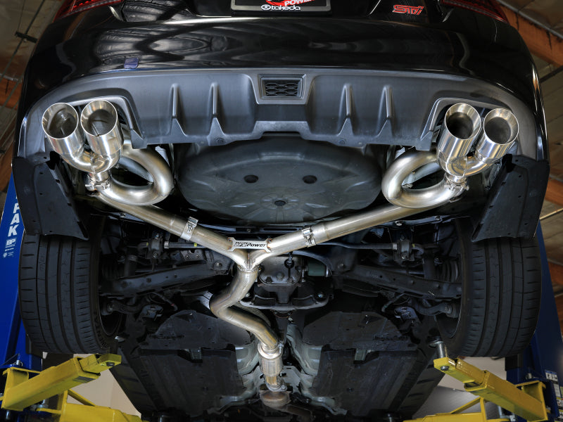 aFe Subaru WRX/STi 15-21 H4-2.0/2.5L Takeda 3in to 2-1/2in Stnlss Cat-Back Exhaust w/ Polished Tip - 49-36810-P