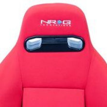 Load image into Gallery viewer, NRG Sport Seats (Pair) Type-R Cloth w/NRG Logo - Red w/Red Stitch - RSC-210L/R