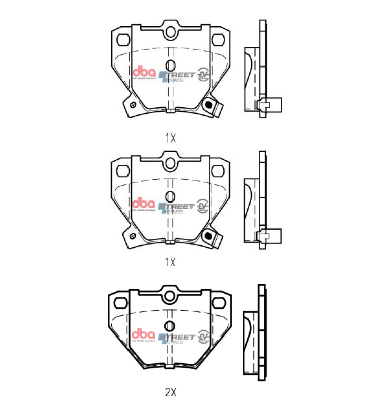 DBA 03-08 Pontiac Vibe FWD Rear SSEV Street Series Brake Pads - DB1429SSEV