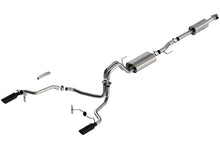 Load image into Gallery viewer, Borla F-150 2021 3.3L CC SB EC STB XL/XLT/Lariat/KR/Plnm/LTD 3/2.25 SRE Cat-Back ATAK Black CHR Tips - 140879BC