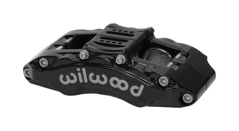 Wilwood Caliper - AT6 Lug Mount Black 1.75in/1.38in/1.38in Piston .75in Rotor - Left Side - 120-14851-BK