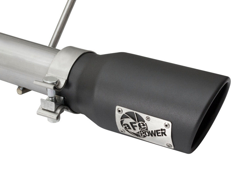 aFe Rebel Series CB 2.5in Dual Center Exit SS Exhaust w/ Black Tips 07-15 Jeep Wrangler 3.6L/3.8L V6 - 49-48056-B