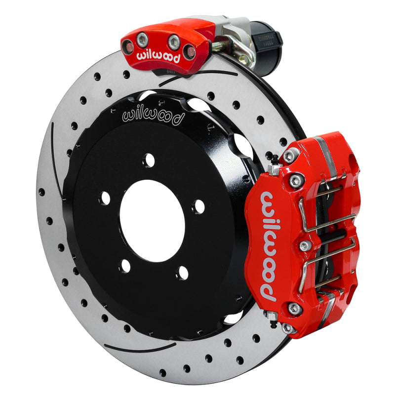 Wilwood kit rear FFR NDPR/EPB IRS 2015 mustang 12.88 rotor SRP W/LINES red - 140-17725-DR